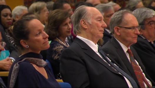 Hazar Imam with Princess Zahra at the 7th Annual Pluralism Lecture held at the Lisbon Ismaili Centre  2019-06-11
